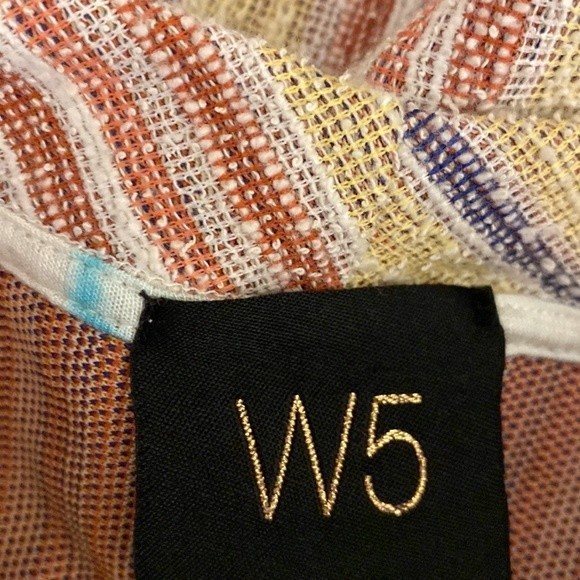 Anthropologie W5 Sleeveless Top High Neck vertical stripes multi color Size M - Picture 11 of 16